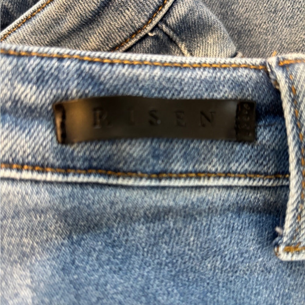 Risen Los Angeles Blue baggy Flare high rise Women's Jeans 2 XL - Picture 5 of 9
